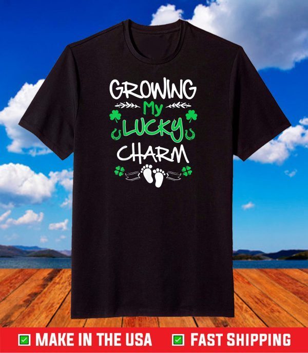 Growing Lucky Charm Tee St Patricks Pregnancy T-Shirt