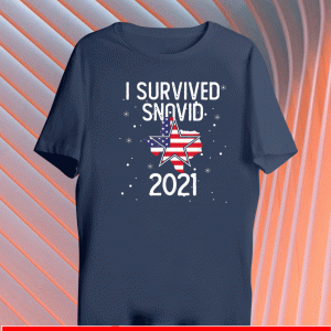 I Survived Snovid 2021 Texas Snowstorm Flag US T-Shirt