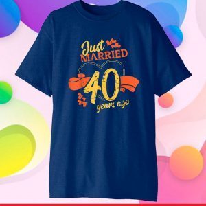 Just Married 40 Years Ago Love Ring Relationship Anniversary Classic T-Shirt