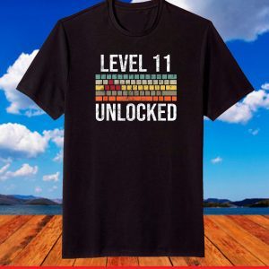Level 11 Unlocked Gamer 11th Birthday Gift for Boys & Girls T-Shirt