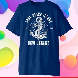 Long Beach Island Est 1690 New Jersey Vintage Nautical Unisex T-Shirt