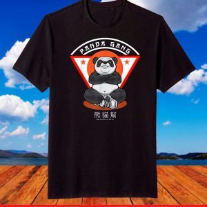 Panda Gang Chinese Style Colourful Arts cool Panda Design T-Shirt