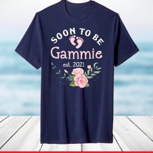 Soon To Be Grandma Est. 2021 Promoted To New Grandmom Gammie T-Shirt