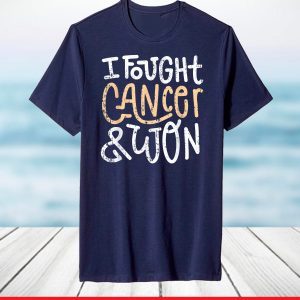 Uterine Cancer Fight Endometrial Cancer Peach Ribbon T-Shirt