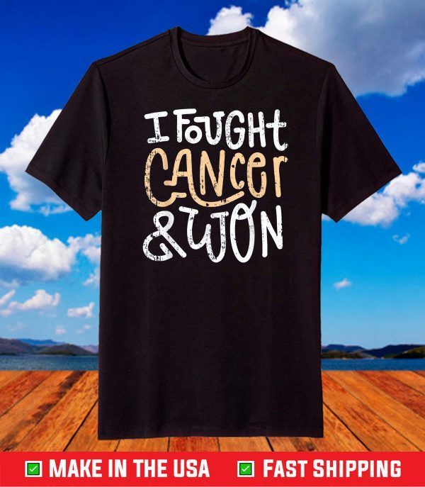 Uterine Cancer Fight Endometrial Cancer Peach Ribbon T-Shirt