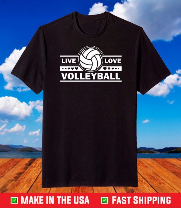 Volleyball Cool Live Love Volleyball Premium T-Shirt