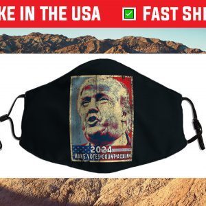 2024 Make Votes Count Again, Pro Trump Hope Poster USA Flag Us 2021 Face Mask