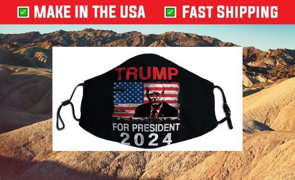 American Flag Trump For President 2024 Us 2021 Face Mask
