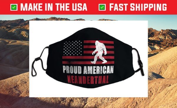 American Neanderthal vintage Flag for Proud Neanderthals Filter Face Mask