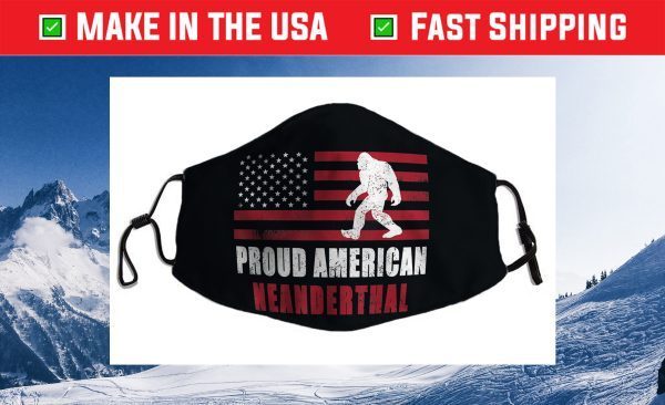 American Neanderthal vintage Flag for Proud Neanderthals Filter Face Mask