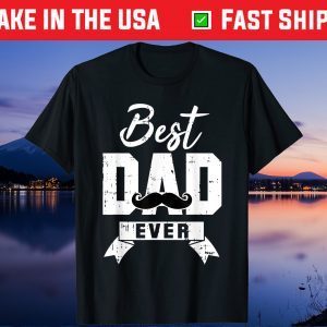 Best Daddy Awesome Dad Mustache Tee Fathers Day Outfit Unisex T-Shirt