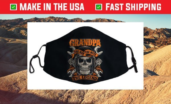 Biker Grandpa The Man The Myth The Legend Motorcycle Cloth Face Mask