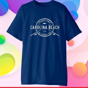 Carolina Beach NC Vintage Crossed Fishing Rods Classic T-Shirt