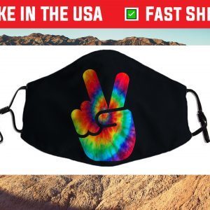 Cool Peace Hand Tie Dye Cloth Face Mask