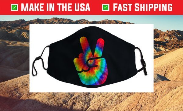 Cool Peace Hand Tie Dye Cloth Face Mask