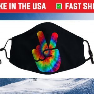 Cool Peace Hand Tie Dye Cloth Face Mask