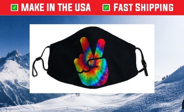 Cool Peace Hand Tie Dye Cloth Face Mask