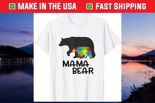 Cute Mama Bear Autism Mom of Boys Girls Mothers Day Unisex T-Shirt