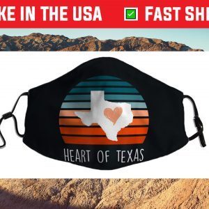 Cute Texas Girl Heart of Texas I love Tx Cloth Face Mask