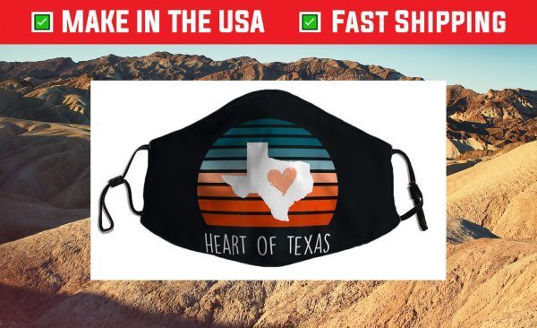 Cute Texas Girl Heart of Texas I love Tx Cloth Face Mask