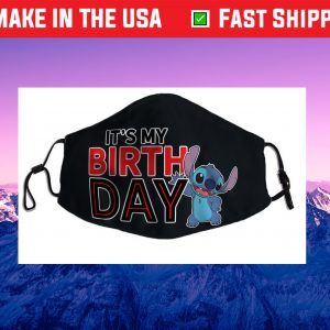 Disney Lilo and Stitch Happy Birthday Filter Face Mask