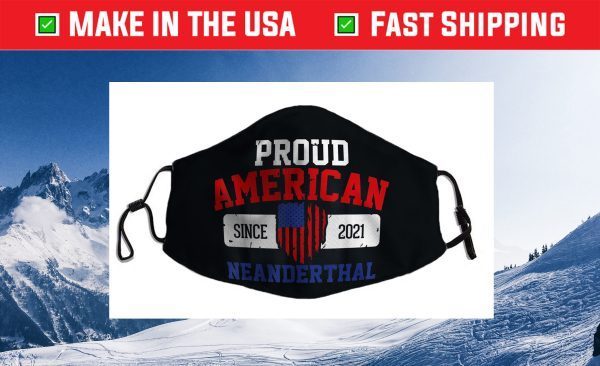 Distressed American Flag For Proud Neanderthal Face Mask