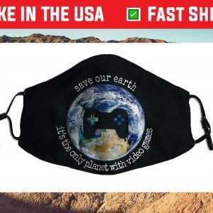 Earth Day 2021 Gamer Save the Only Planet With Video Games Cloth Face Mask