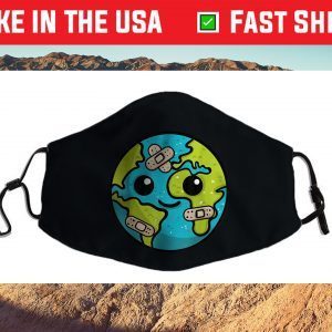 Earth Lover Day Illustration Gift Global Warming Environment Cloth Face Mask