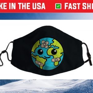 Earth Lover Day Illustration Gift Global Warming Environment Cloth Face Mask