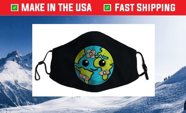 Earth Lover Day Illustration Gift Global Warming Environment Cloth Face Mask