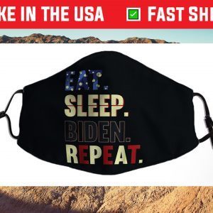 Eat Sleep Biden Repeat Filter Face Mask