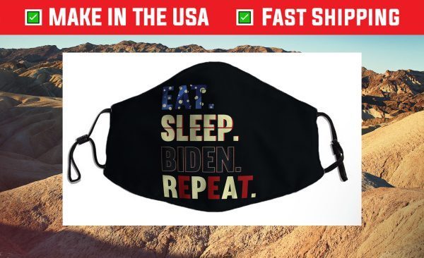 Eat Sleep Biden Repeat Filter Face Mask