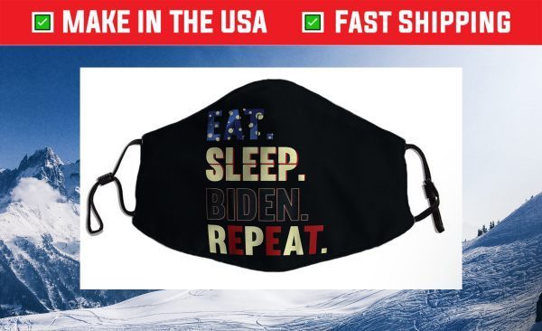 Eat Sleep Biden Repeat Filter Face Mask