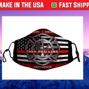 Firefighter Tradition Dedication Thin Red Line Sacrifice 2021 Face Mask