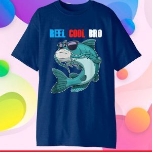 Fish Sunglasses Face Mask Reel Cool Bro Fishing Fathers Day Classic T-Shirt