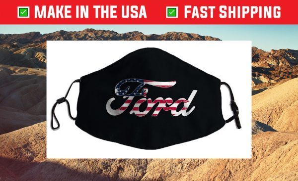 Ford Script American Flag Logo Us 2021 Face Mask