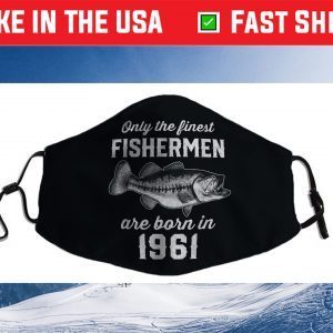 Gift for 60 Year Old: Fishing Fisherman 1961 60th Birthday Us 2021 Face Mask