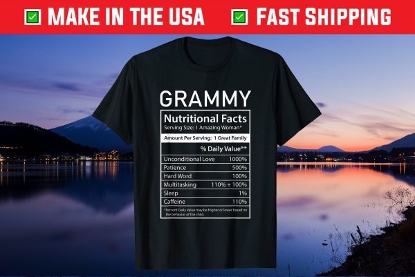 Grammy Nutrition Facts Funny Mother's Day for Mom Grandma Classic T-Shirt