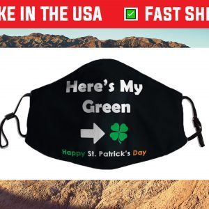 Happy St. Patrick's Day Green Cloth Face Mask