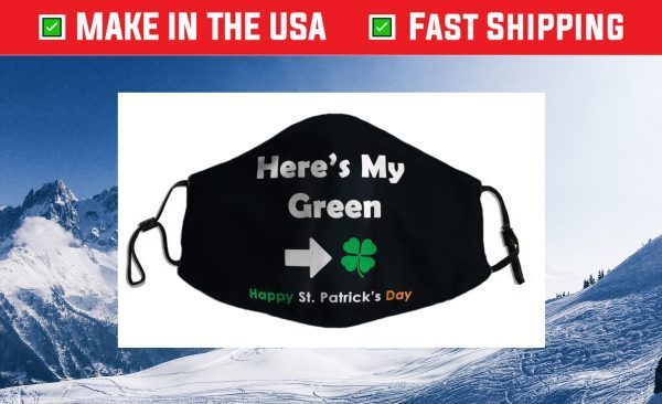 Happy St. Patrick's Day Green Cloth Face Mask