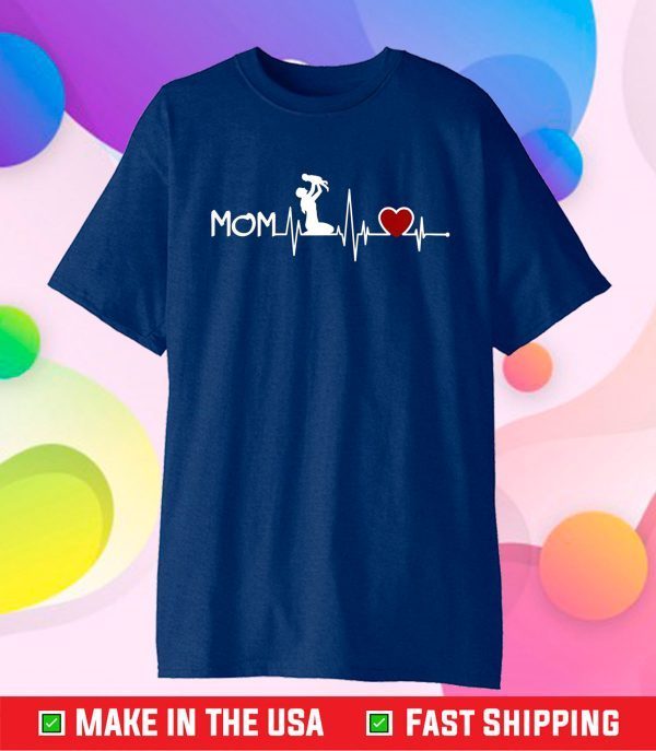 Heartbeat Mother Daughter 2021 Heartbeat Son Mom Baby Heart Classic T-Shirt