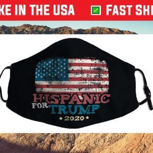 Hispanic For Trump 2020 MAGA Flag Cloth Face Mask