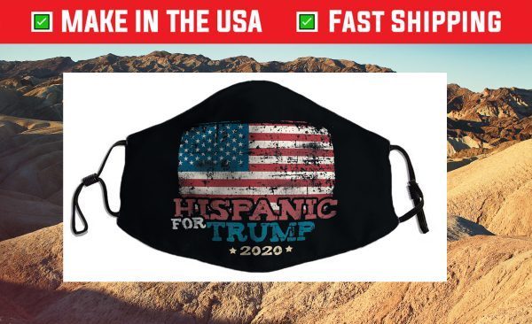 Hispanic For Trump 2020 MAGA Flag Cloth Face Mask