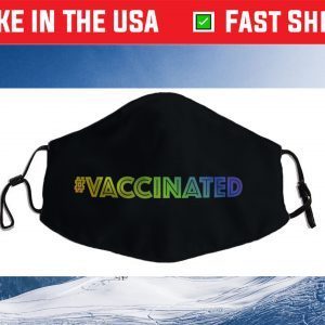 I'm Vaccinated Rainbow Gradient Colorway Filter Face Mask