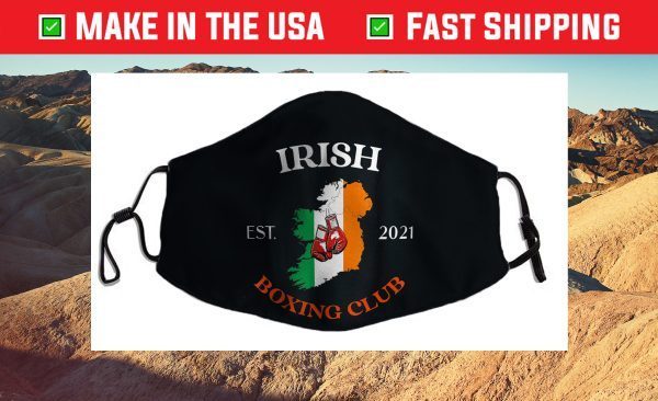 Irish Boxing Club, Proud To Be Irish, Ireland Flag and Map Cloth Face Mask