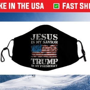 JESUS IS MY SAVIOR TRUMP IS MY PRESIDENT Us 2021 Face Mask