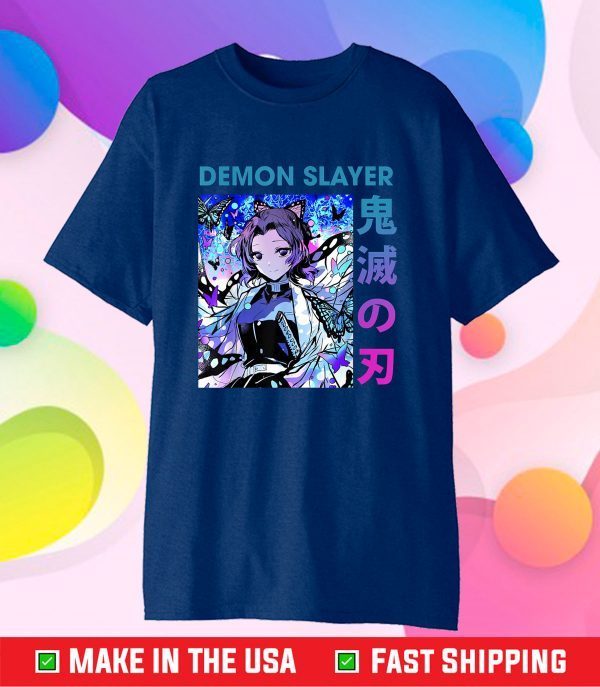 Japanese Manga Fantasy Demon Anime Slayer Character Shinobu Classic T-Shirt