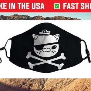 Kids Kwazii Cute Funny Pirate Cat Cloth Face Mask