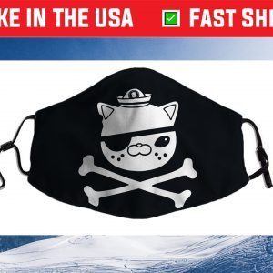 Kids Kwazii Cute Funny Pirate Cat Cloth Face Mask