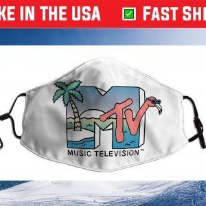 MTV Beach Island Flamingo Logo Vintage Graphic Cloth Face Mask